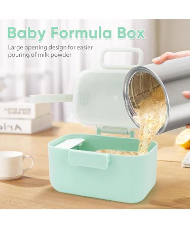 400ML Portable Milk Powder Dispenser with Bib and Sealed Silicone Cover - Green - Buy Online on GoSupps.com
