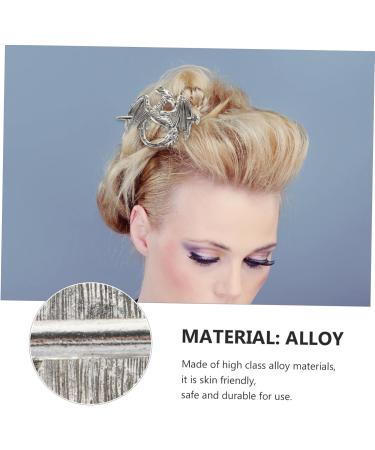 MAGICLULU Hairpin Fire Accessories for Women Retro Silver Hair Sticks Hair Stick Clip Medieval Hair Pin Dragon Hair Accessories Accesorios Para Bun Alloy Women's Nordic Headband - Buy Online on GoSupps.com