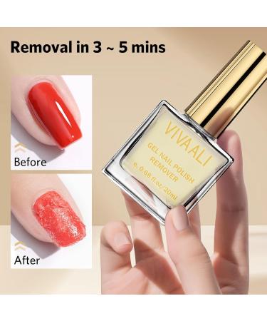 VIVAALI Gel Nail Polish Remover 0.68oz - Fast & Safe Soak Off UV LED Gel Polish Remover - Quick 3-5 Minute Formula - 1 Pack - Buy Online on GoSupps.com
