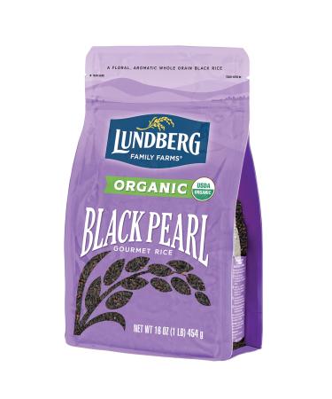 Lundberg Family Farms - Organic Black Pearl Rice, Floral & Aromatic Whole Grain Black Rice, High in Antioxidants, Pantry Staple, Non-GMO, Gluten-Free, USDA Certified Organic, Vegan (16 oz) Black Pearl 16 Ounce (Pack of 1