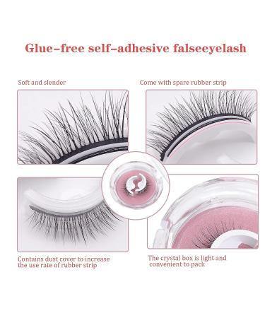 Fluffy Natural Look Reusable Self Adhesive False Eyelashes - Waterproof & Easy to Apply | No Glue Needed | Perfect Gift for Women & Girls - Buy Online on GoSupps.com