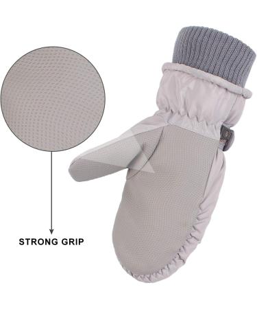 XIAOHAWANG Kids Ski Gloves - Waterproof Dinosaur Mittens for Boys and Girls (2-4 Years) - Grey - Buy Online on GoSupps.com