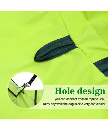Waterproof Dog Raincoat with Hood & Reflective Stripes - Ultra-Light Breathable Jacket for Small to XL Dogs in Green - Buy Online on GoSupps.com