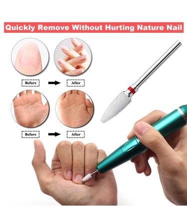 Fantexy 3/32 Ceramic Nail Drill Bit - Remove Acrylic & Hard Gels Safely | White Cone Nail File for Manicure & Pedicure | Fine Cuticle Cleaner - Buy Online on GoSupps.com