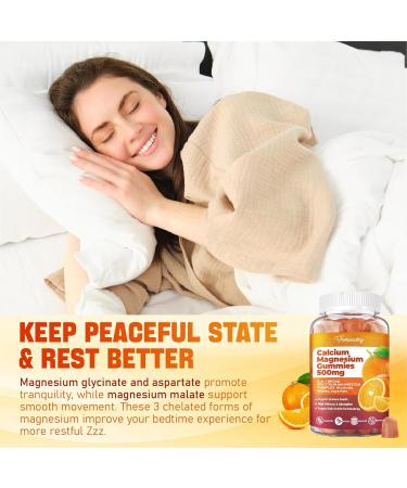 Calcium Magnesium Supplement Gummies for Adults: Calcium Citrate 600 mg with Vitamin D3 & K2 for Women Men - Supports B0ne Strength Better Zzz Muscles Energy & Immune (60 Count) - Buy Online on GoSupps.com