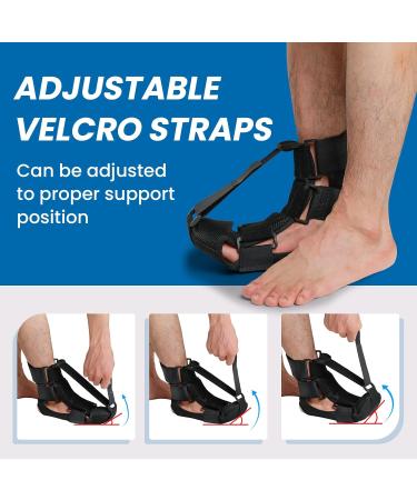 Plantar Fasciitis Night Splint Brace - Adjustable Lightweight & Comfortable Foot Support for Pain Relief Achilles Tendonitis & Foot Drop (M) - International Shipping Available - Buy Online on GoSupps.com