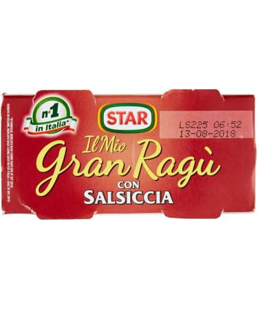 Star SpA 3 x Star Il Mio Gran Rag With Sausage 2 x 180 g - Buy Online on GoSupps.com