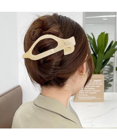 Ponytail Decorative Hair Clip Ponytail Duckbill Hairpin Long Hair Clips for Styling Long Hair Shower Clips for Teenage Girls Women Styling Translucent Large Size apricot - Buy Online on GoSupps.com