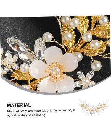 Didiseaon Rhinestone Pearl Hair Comb Pearl Barrettes for Women Crystal Hair Clips Womens Hair Clips Pearl Hair Pin Flower Headpiece Crystal Hair Comb Tiara White Bride Accessories Wedding - Buy Online on GoSupps.com