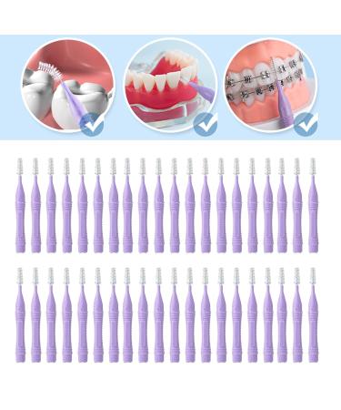 Dekaim Interdental Brushes 40 pcs - Premium Toothpicks & Dental Sticks for Braces Cleaning Bad Breath Prevention & Cavity Protection - Violet 1.2 1.5 mm - Buy Online on GoSupps.com