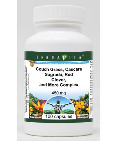 Couch Grass Cascara Sagrada Red Clover and More Complex - 450 mg (100 Capsules ZIN: 512543)