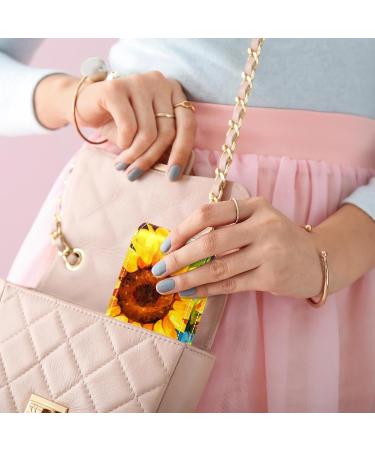 Travel Lipstick Organizer Case | Portable Makeup Bag with Mirror | Watercolor Sunflower Design | Shop Internationally - Buy Online on GoSupps.com