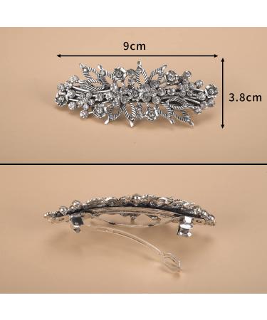Buy Cetornie 3pcs Rhinestone Flower Hair Clip - Vintage Antique Style - International Shipping Available - Buy Online on GoSupps.com