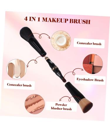 Travel Makeup Brushes | 4-in-1 Double Sided Cosmetics Brush for Foundation & More | Compact Makeup Applicators for International Shipping - Buy Online on GoSupps.com