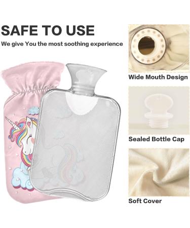 Naanle Cute Unicorn Hot Water Bottle - 1L Warm Therapy for Pain Relief | Ideal Bed & Hand Warmer for Hot & Cold Use - Buy Online on GoSupps.com
