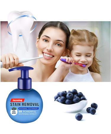 Baking Soda Whitening Toothpaste - Natural Stain Remover | Fluoride-Free, Blueberry Flavor - Buy Online on GoSupps.com