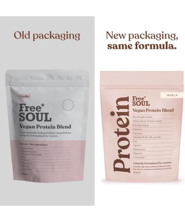 Free Soul Vegan Protein Powder for Women - 20 Servings, 20g Protein, Superfoods & Vitamins | Gluten & Soy Free Plant Based Shake - Pea & Hemp Isolate Protein | 1.32Lb (Vanilla) - Buy Online on GoSupps.com