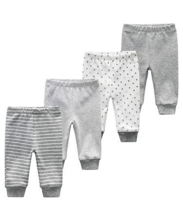 MAMIMAKA Baby Bodysuits Baby Pants Trousers Baby Clothes Short Sleeve Bodysuits Onesies for Baby Boys and Girls Baby Pants-4 6-9 Months
