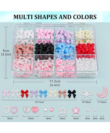 Shop Lilbitty 500 Pieces 3D Nail Charms & Pearls Star Heart Moon & Cute Nail Art Jewels for DIY Decoration - Buy Online on GoSupps.com