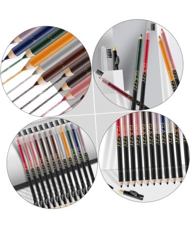 DOITOOL 24 Pcs Lip Liner Eyeliner Black Waterproof Eyeliner Natural Pen Waterproof Eyebrow Pencil Make up 1 count (Pack of 1) Assorted Colorx2pcs - Buy Online on GoSupps.com