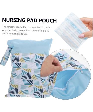 Napkin Storage Bag for Women | Stylish Fabric Wallet & Handbag Organizer | Blue 30x25x1cm | Perfect for Towels Pads & Toiletries - Buy Online on GoSupps.com