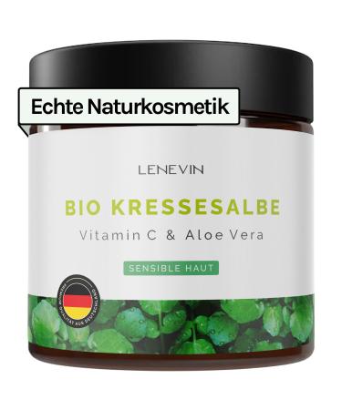 Lenevin Lenevin Organic Watercress Balm for Age Spots on Sensitive Skin - Pigmentation Cream with Aloe Vera Vitamin C Pomegranate and Ginger - Made in Germany