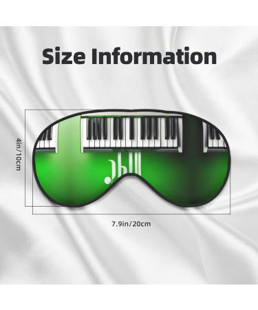 SSIMOO Green & White Piano Keys Print Eye Mask | Ultra-Soft Light-Blocking | Best Comfort for Restful Sleep | International Shipping Available - Buy Online on GoSupps.com
