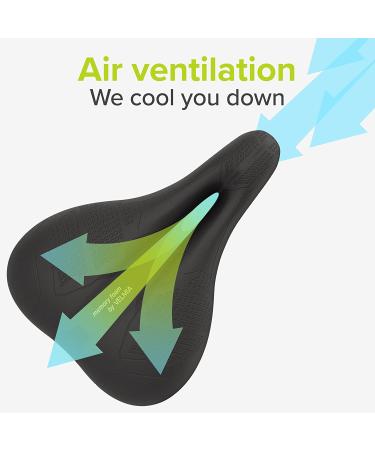 VELMIA Bike Seat: Comfy Memory Foam Saddle for Men & Women | Waterproof, Smart Zone-Concept | Ideal for Exercise, BMX, MTB & Road Touring - Buy Online on GoSupps.com