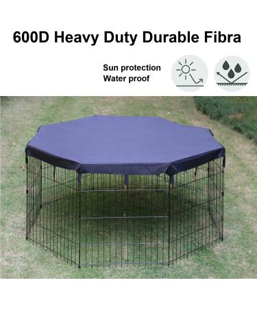 LAOZZ 24 Inch 8 Panel Black Dog Playpen Cover - Sun/Rain Proof Top Cover for Indoor and Outdoor Pet Playpen - Shade and Security for Dogs - Fits 24-36 Inch Playpens - Buy Online on GoSupps.com