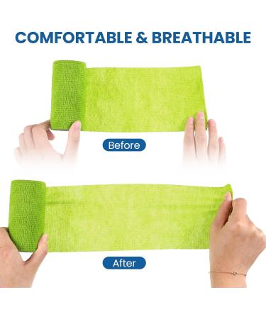 60 Rolls Self Adhesive Bandages Wrap | 30 Pack 2 x 5 Yards & 30 Pack 4 x 5 Yards Sports Bandages | Breathable Cohesive Tape for Sports Wrist Ankle | Elastic Bandage Rolls in 15 Colors - Buy Online on GoSupps.com