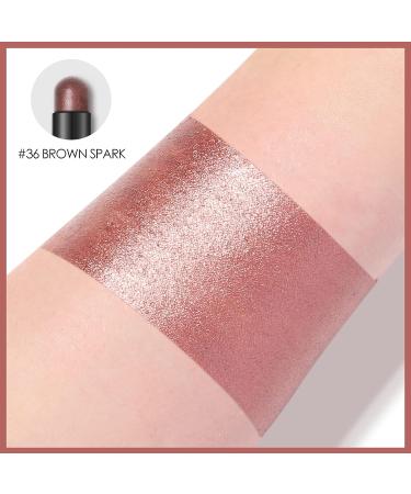 FOCALLURE Shimmer and Matte Cream Eyeshadow Stick Waterproof Eye Brightener Pencil in Brown Spark - Buy Online on GoSupps.com