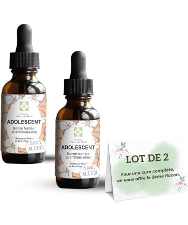  Conseil fleur de Bach Conseil fleur de Bach - Bach Flower for Teenagers Alcohol-Free 30 ml Pack of 2 - Buy Online on GoSupps.com
