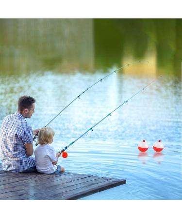 Coopay Fishing Bobbers Floats Set - 30pcs/60pcs Snap on Float Red/White Button Round Buoy Fishing Tackle Accessories 1.5inch - Buy Online on GoSupps.com