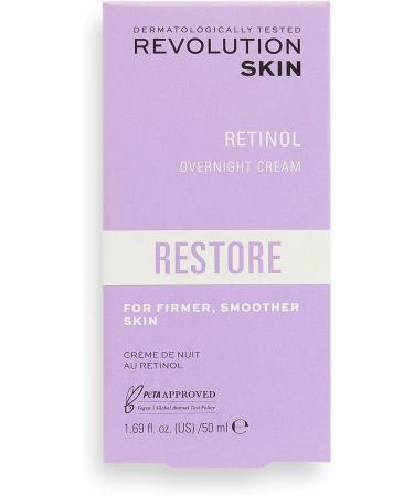 Revolution Skincare Retinol Overnight Face Cream 50 ml - Anti-Aging, Non-Comedogenic, Vegan & Cruelty-Free - Buy Online on GoSupps.com