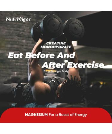 NutriVigor Creatine Monohydrate Gummies 5g for Men & Women Preworkout Gummy with Electrolyte Taurine for Muscle Growth Strength & Energy Support Strawberry 120 pcs - Buy Online on GoSupps.com