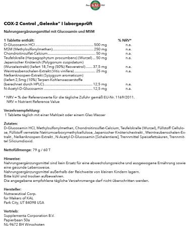 KAL Joint Guard COX-2 Control - 60 Tablets for Joint Health & Pain Relief - Buy Online on GoSupps.com