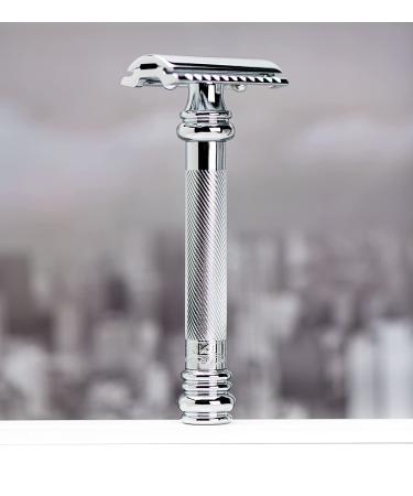 Merkur Heavy Duty Long Barber Pole Safety Razor - Chrome Finish | Premium Quality - Buy Online on GoSupps.com