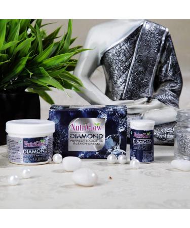 Nutriglow Gold Kesar Bleach Cream Papaya Fruit Bleach Cream Diamond Perfect Radiance Bleach Cream for Lightening Facial Hair Dark Spot Corrector and Tan Removal 43G Each Pack of 3 - Buy Online on GoSupps.com