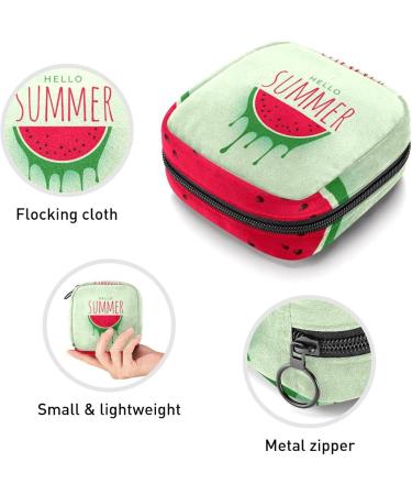 Hello Summer Watermelon Menstrual Cup Bag - Portable Stylish Storage for Women & Girls - 1 PC Multicolored - Buy Online on GoSupps.com