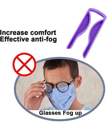 Youning Fogless Accessories for Glasses - Anti-Fog Nose Bridge Stripes (5 Pieces Purple) | Reusable Anti-Fog Solution - Buy Online on GoSupps.com