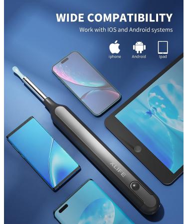 Ear Wax Removal Tool with 1080P HD Camera - Otoscope Ear Cleaner Kit with 6 LED Lights for iPhone, iPad, Android - 7 Pcs Ear Set Included - Buy Online on GoSupps.com