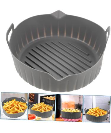 Zerodeko 2pcs Air Fryer Pan Deep Fryer Silicone Bakeware Silicone Air Fryer Liner to Rotate Household Food Greyx2pcs 23X20X8CMx2pcs - Buy Online on GoSupps.com