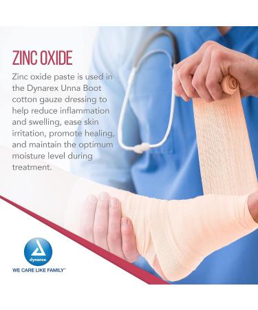 Dynarex Unna Boot Bandage - Customized Compression for Leg Ulcers - Calamine Treatment - Soft Cast - 3x10 yds - 1 Pack - Buy Online on GoSupps.com