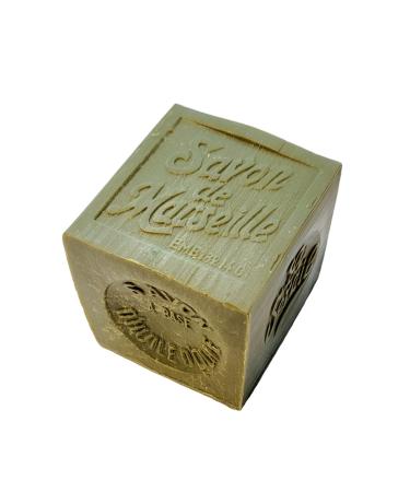 Olive oil soap France - Authentic Savon de Marseille soap bar - Cube of 300 g french olive oil soap - Le Serail