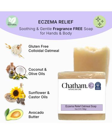 Chatham Natural Skin Care Eczema Relief Oatmeal Soap Soothing oatmeal bath treatment for eczema rosacea psoriasis 1 - Buy Online on GoSupps.com