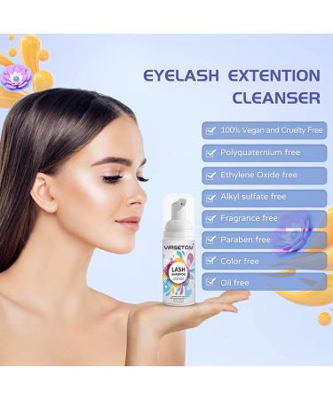 Gentle Eyelash Extension Cleanser & Shampoo - 60ml Paraben & Sulfate Free - Salon & Home Use - 2 Fl Oz - Buy Online on GoSupps.com