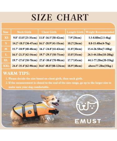 Emust Dog Lifeguard Life Jacket - Premium Floating Vest for Small Medium & Large Dogs | Swim Safe with Bright Orange XL Design - Buy Online on GoSupps.com