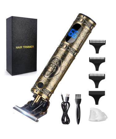 RESUXI Hair Clippers for Men Hair Trimmer for Barbers,Professional Cordless T Blade Trimmer, Beard Edger Liners for Men,Barber Shavers for Hair Cutting ,Gold Knight Close-Cutting Hair Machine Bronze