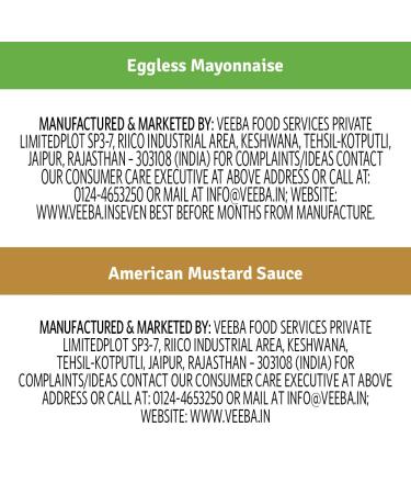 Veeba American Mustard Sauce 300g & Eggless Mayonnaise 250g - Combo Pack | Shop Now! - Buy Online on GoSupps.com