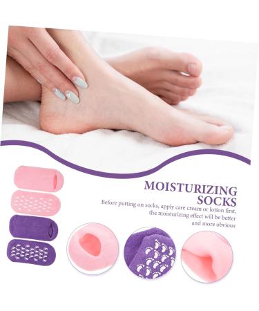 Healeved 4 Pairs Gel Socks Dry Feet Skincare Products for Family for a Friend Moisturizing Socks Foot Care Socks Soft Boots Women's Socks Foot Mask Miss Essential Oil Cotton Yarn - Buy Online on GoSupps.com
